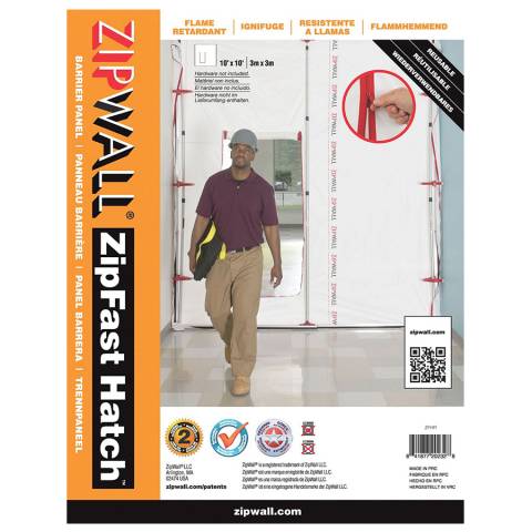 ZipWall® ZFHR ZipFast™ Hatch Panel – Flame Retardant