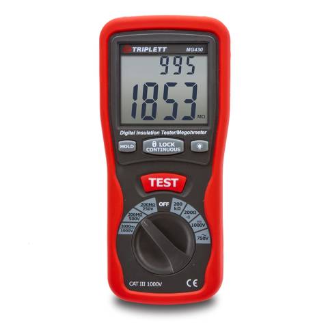 Triplett MG430 igital Insulation Tester - Tests Insulation Resistance to 2000MΩ, CAT III 1000V