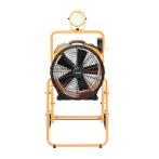 XPOWER FA-420K6-Yellow Warehouse/Dock Cooling Fan Kit, L-30 LED Spotlight, and 420T Mobile Trolley
